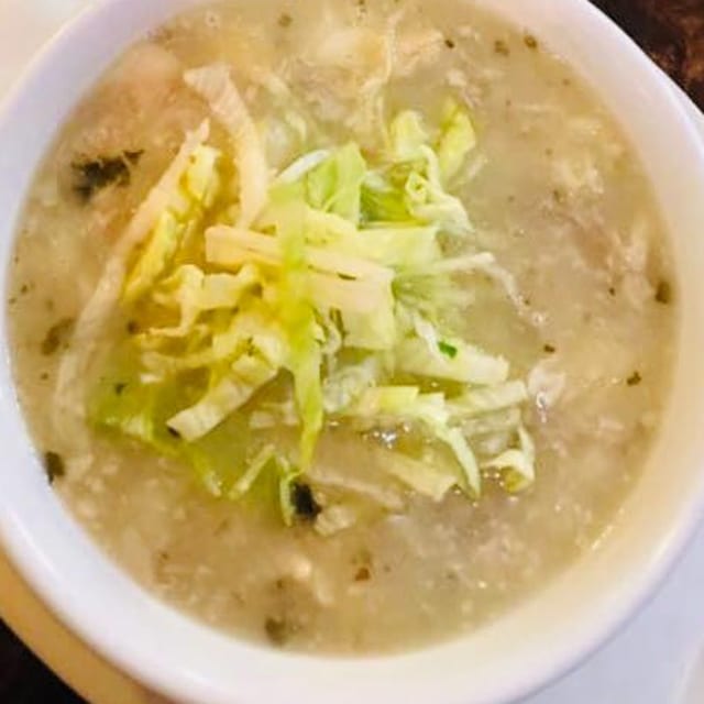 Pozole Blanco / White Hominy Soup.